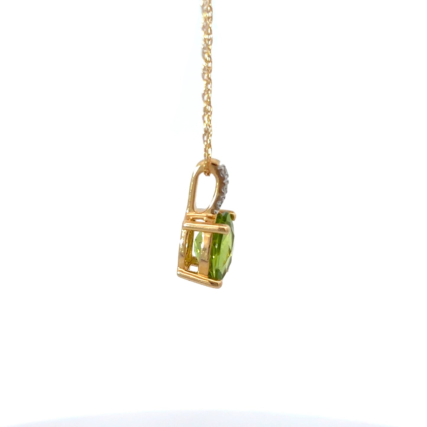 14K Yellow Gold Peridot Pendant