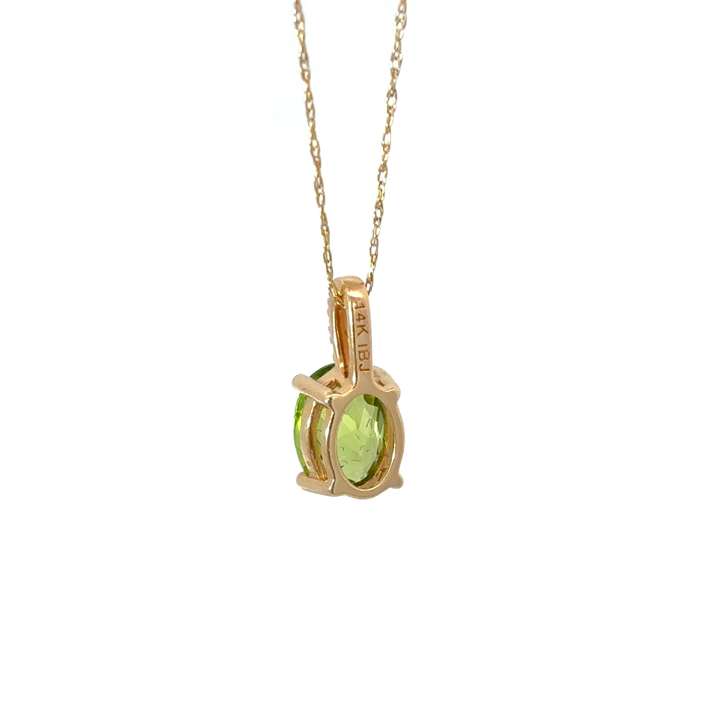 14K Yellow Gold Peridot Pendant
