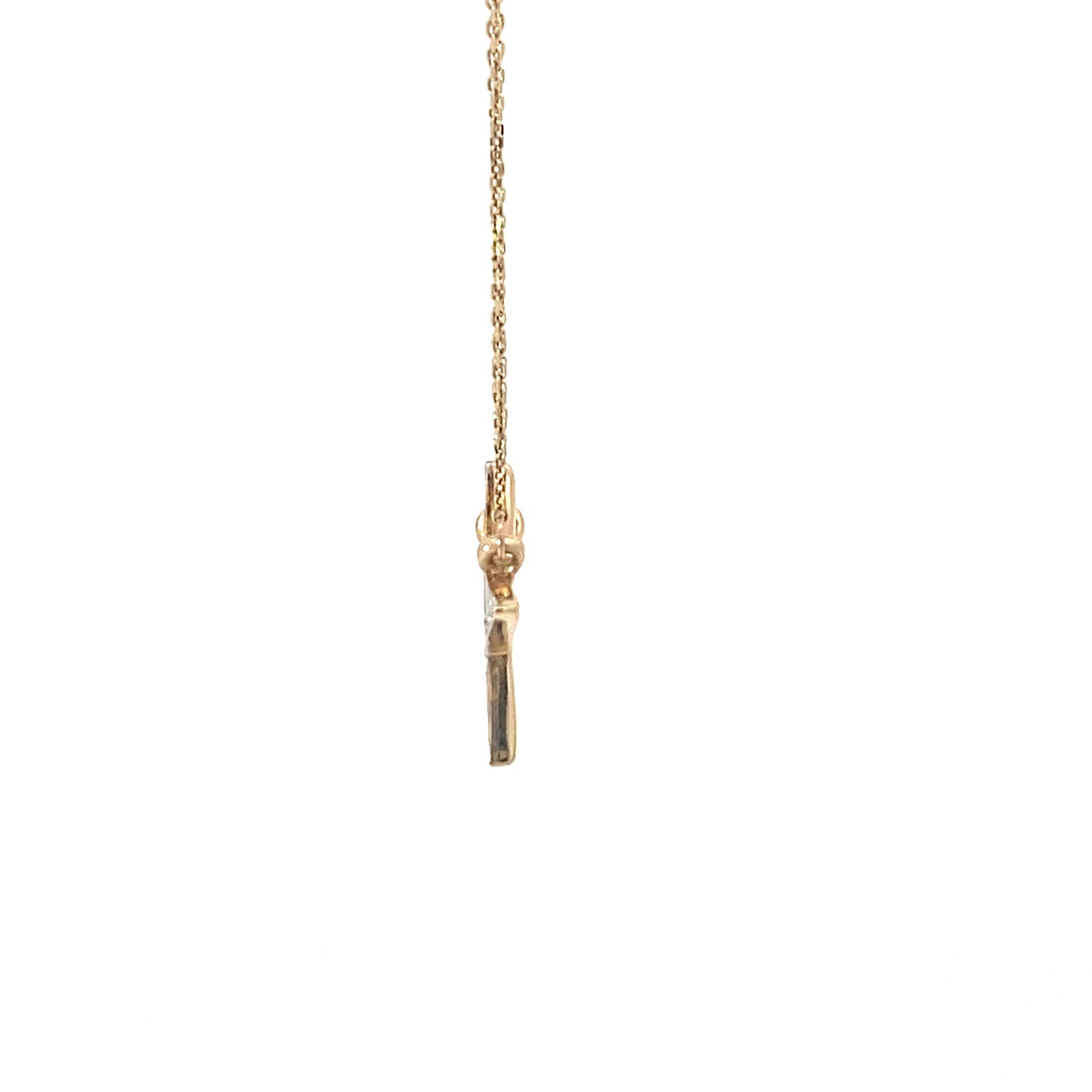 14K Yellow Gold and Diamond Star Pendant