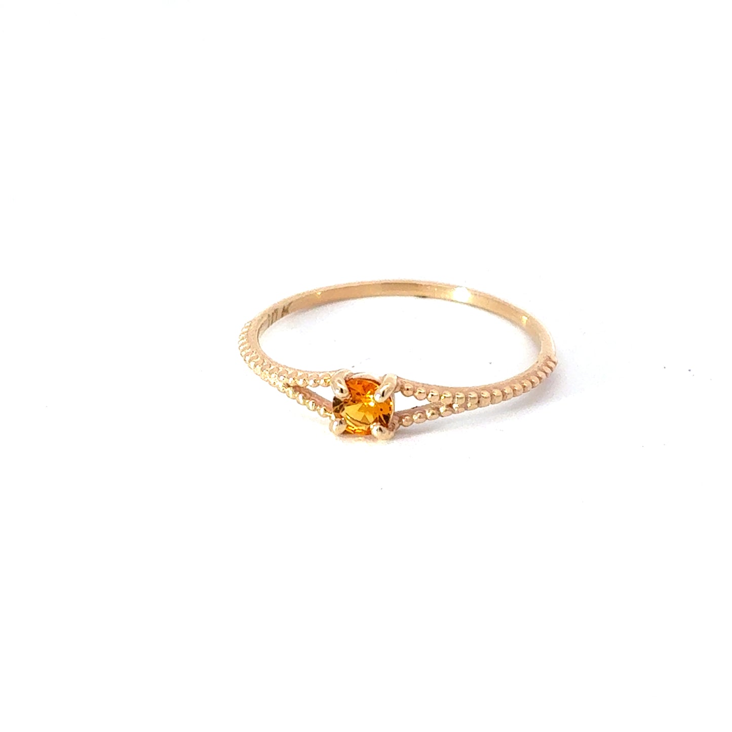 10kt Yellow Gold Split shank Citrine Ring