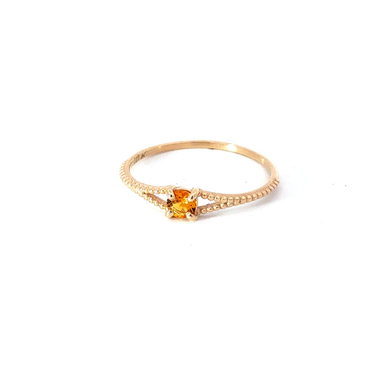 10kt Yellow Gold Split shank Citrine Ring