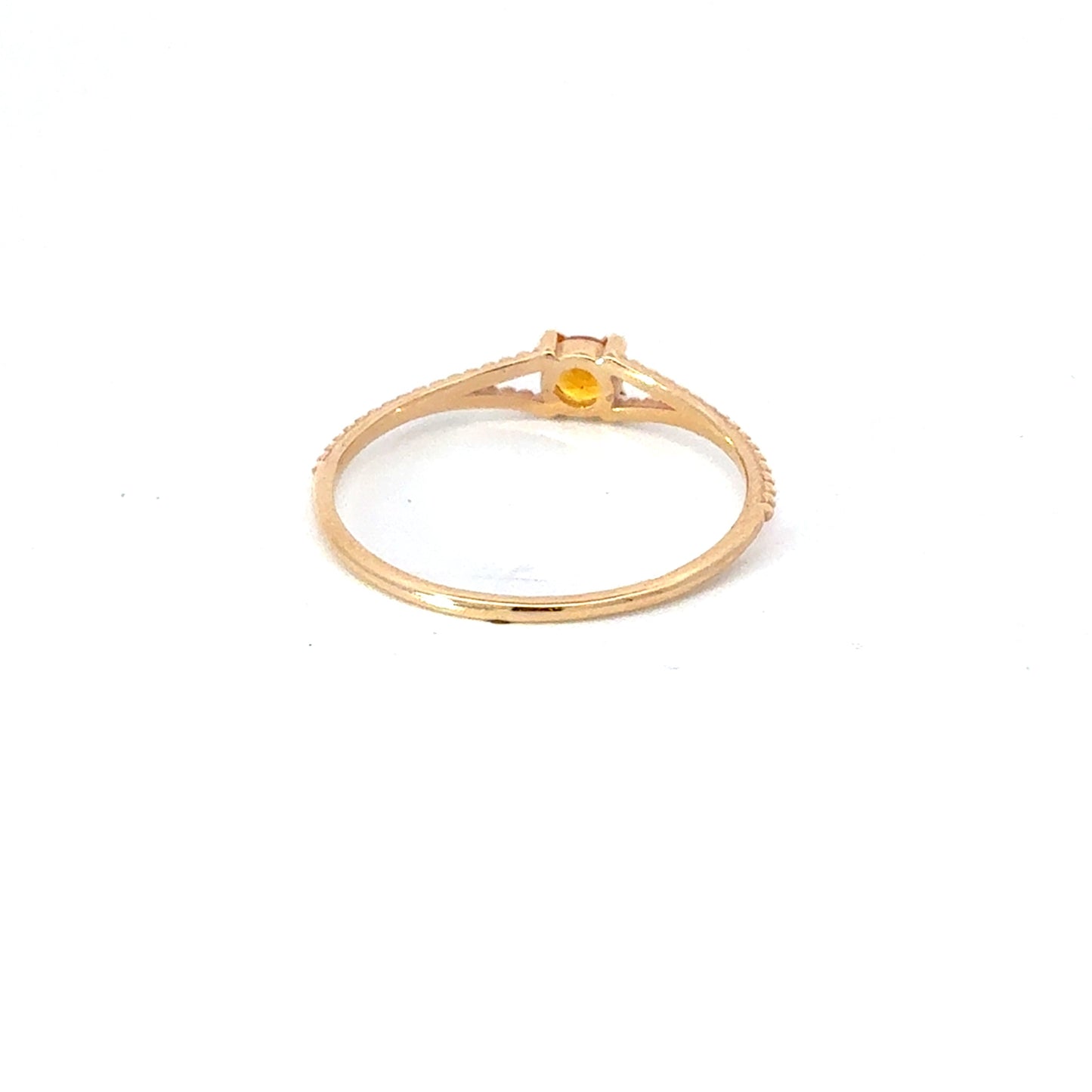 10kt Yellow Gold Split shank Citrine Ring