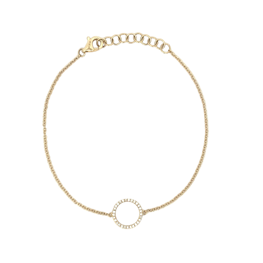 14K Yellow Gold Open Circle Bracelet
