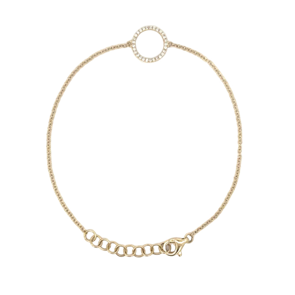 14K Yellow Gold Open Circle Bracelet