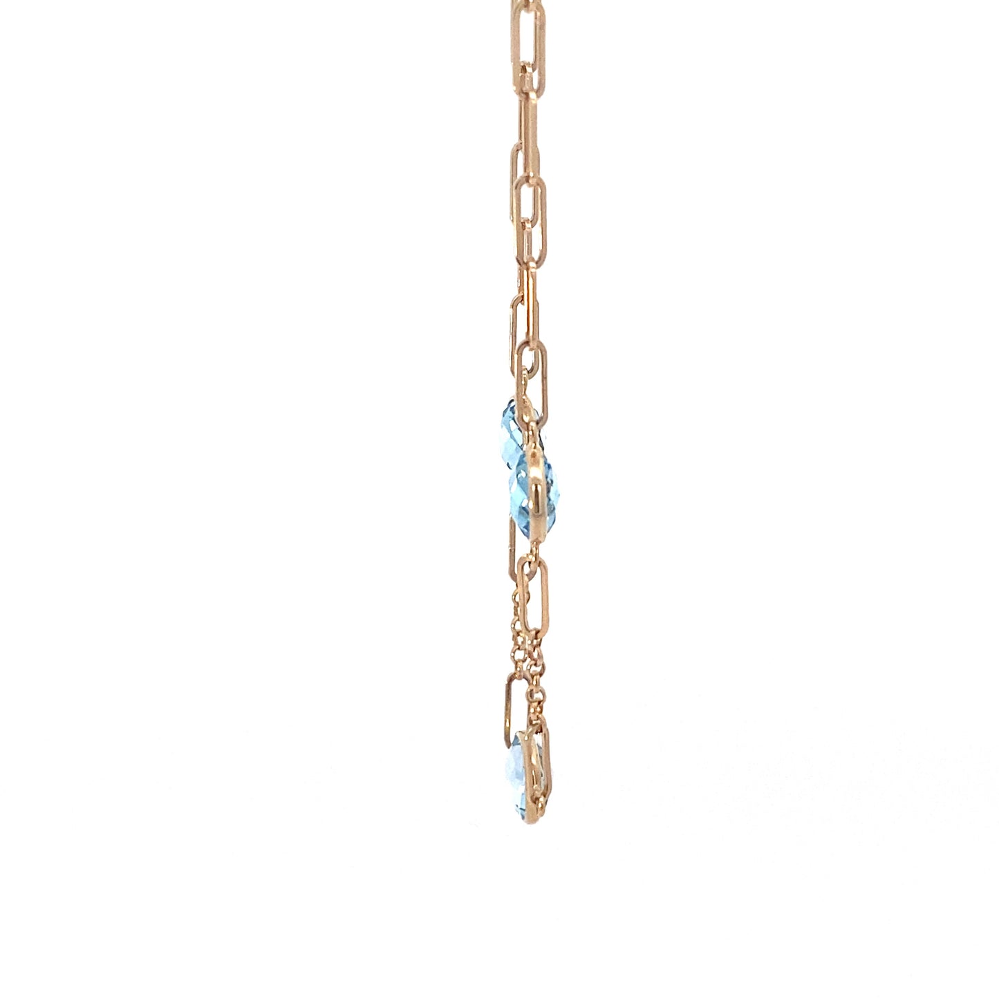 14k Yellow Gold Blue Swiss Topaz Bracelet