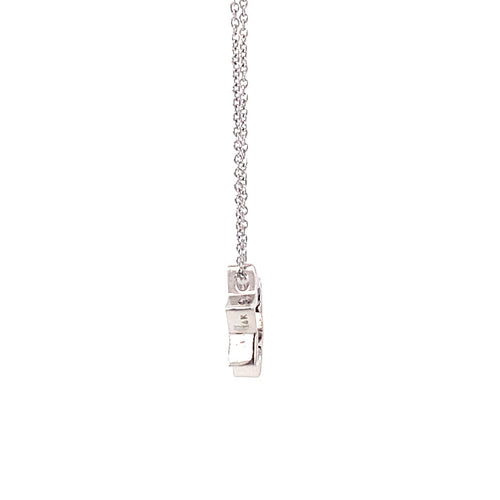 14K White Gold Small Star of David Pendant with Diamonds