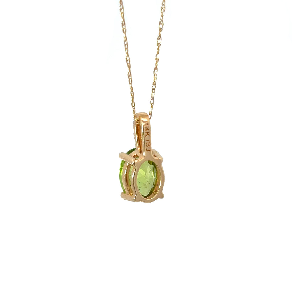 14K Yellow Gold Peridot Pendant