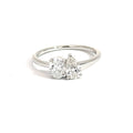 14K White Gold Two Stone Ring
