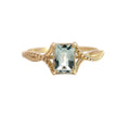 10K Yellow Gold Green Quartz Twist Ring