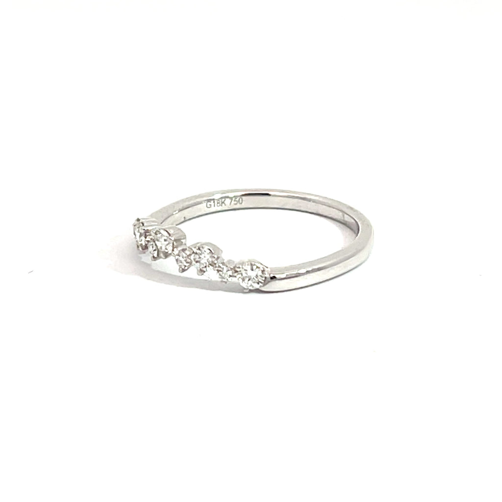 18K White Gold Anniversary Band