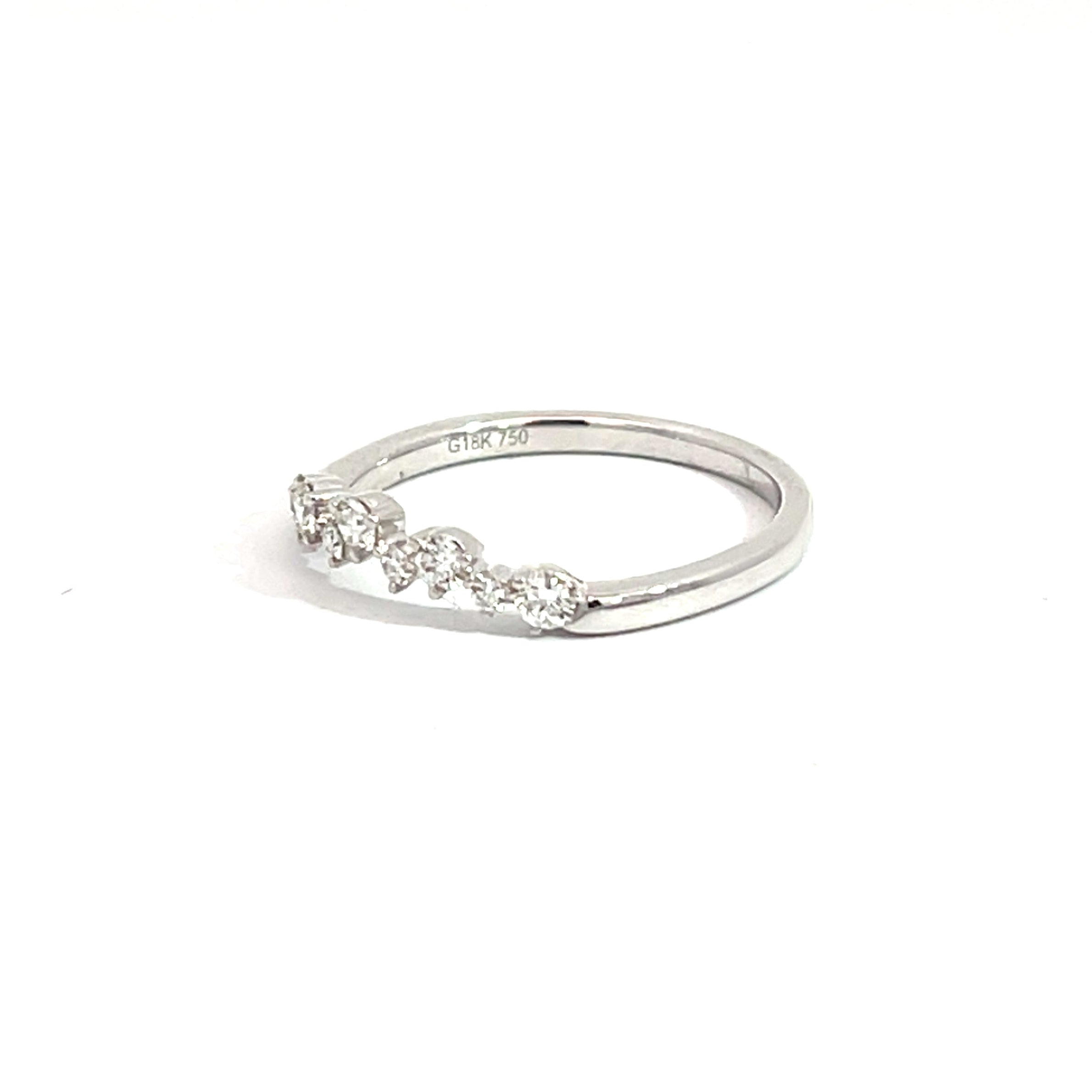 18K White Gold Anniversary Band
