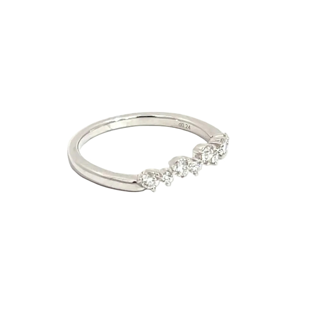 18K White Gold Anniversary Band