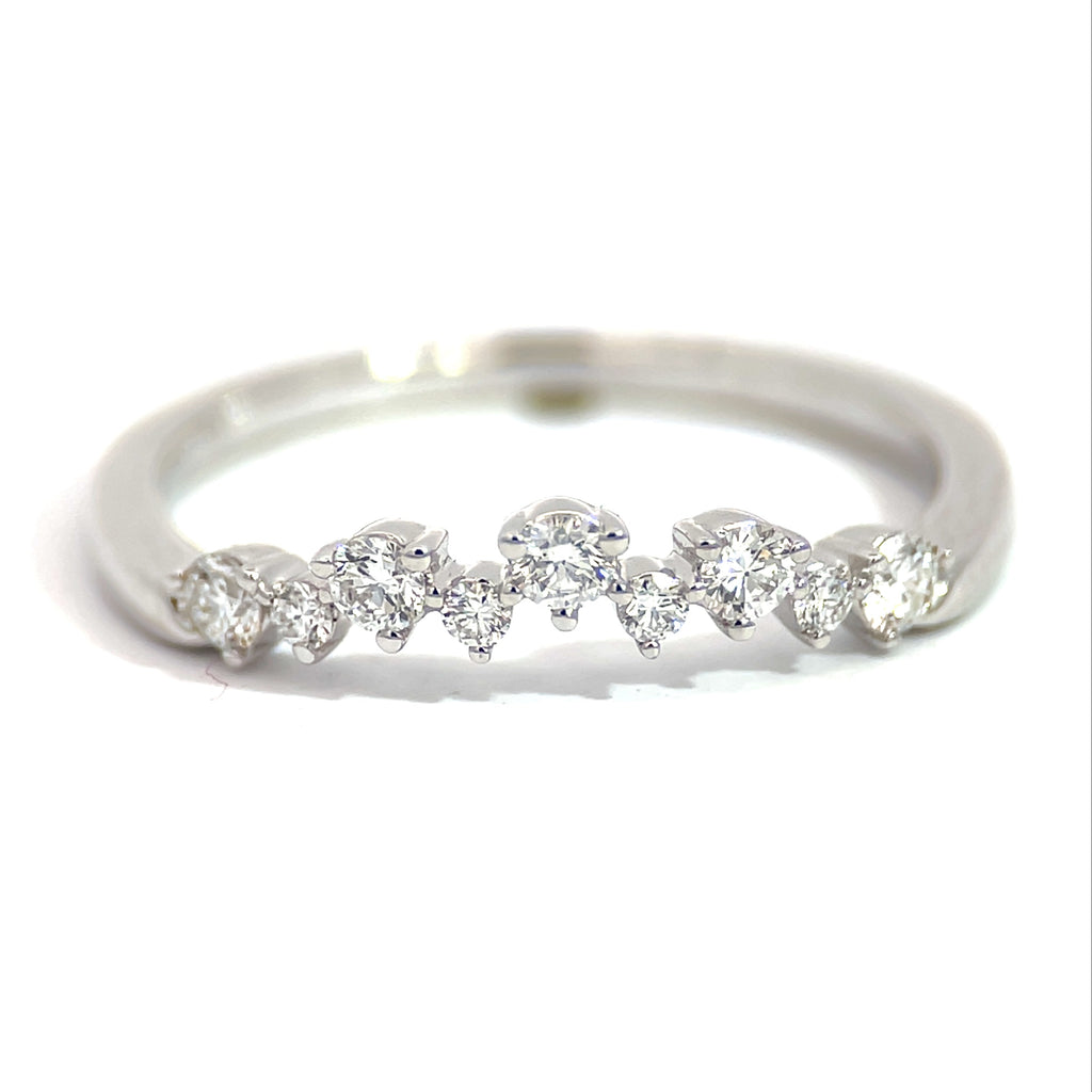 18K White Gold Anniversary Band