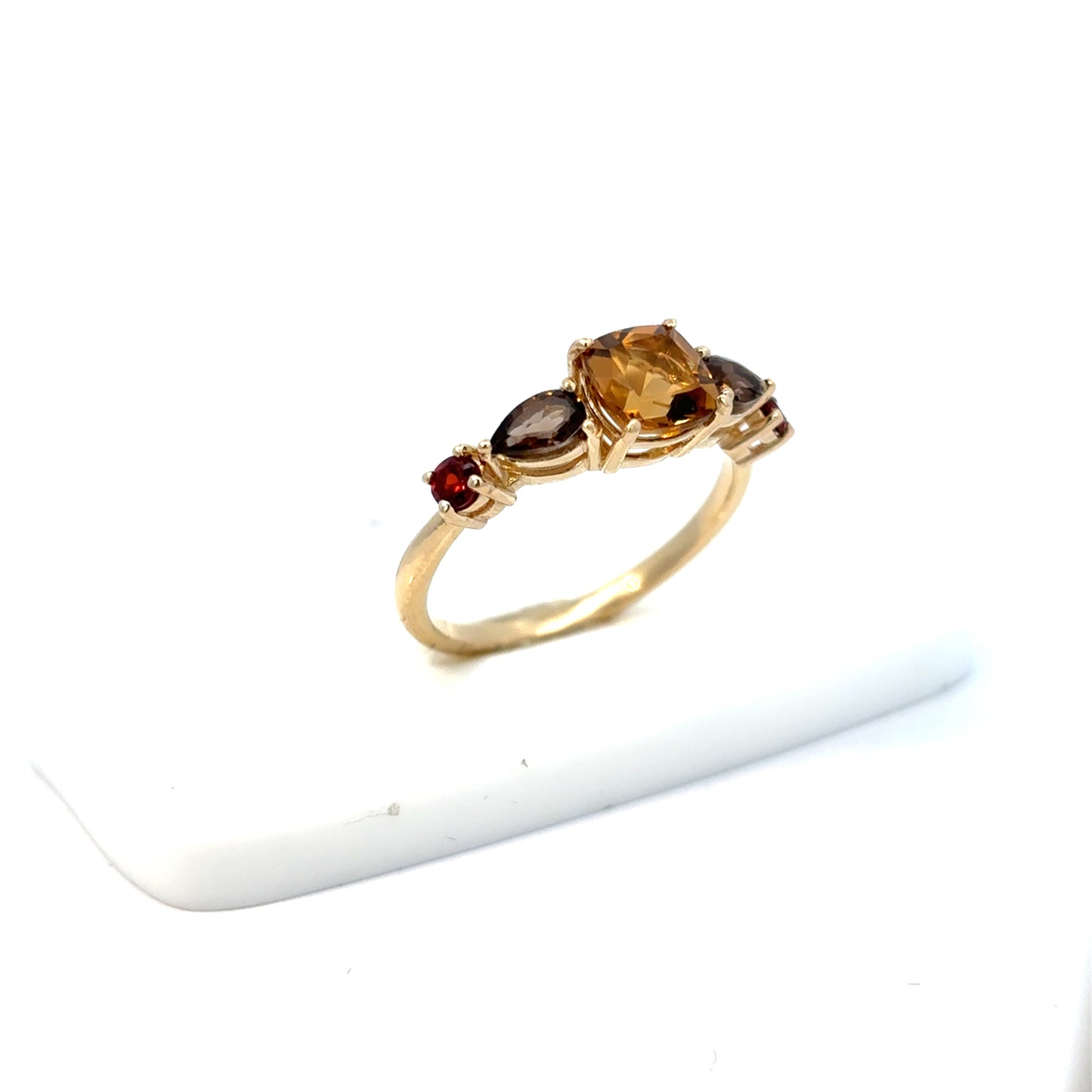 14K Yellow Gold Topaz Center Ring