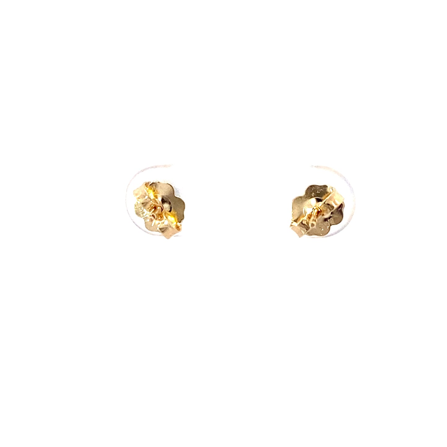 14K Yellow Gold Light Blue Sapphire Studs