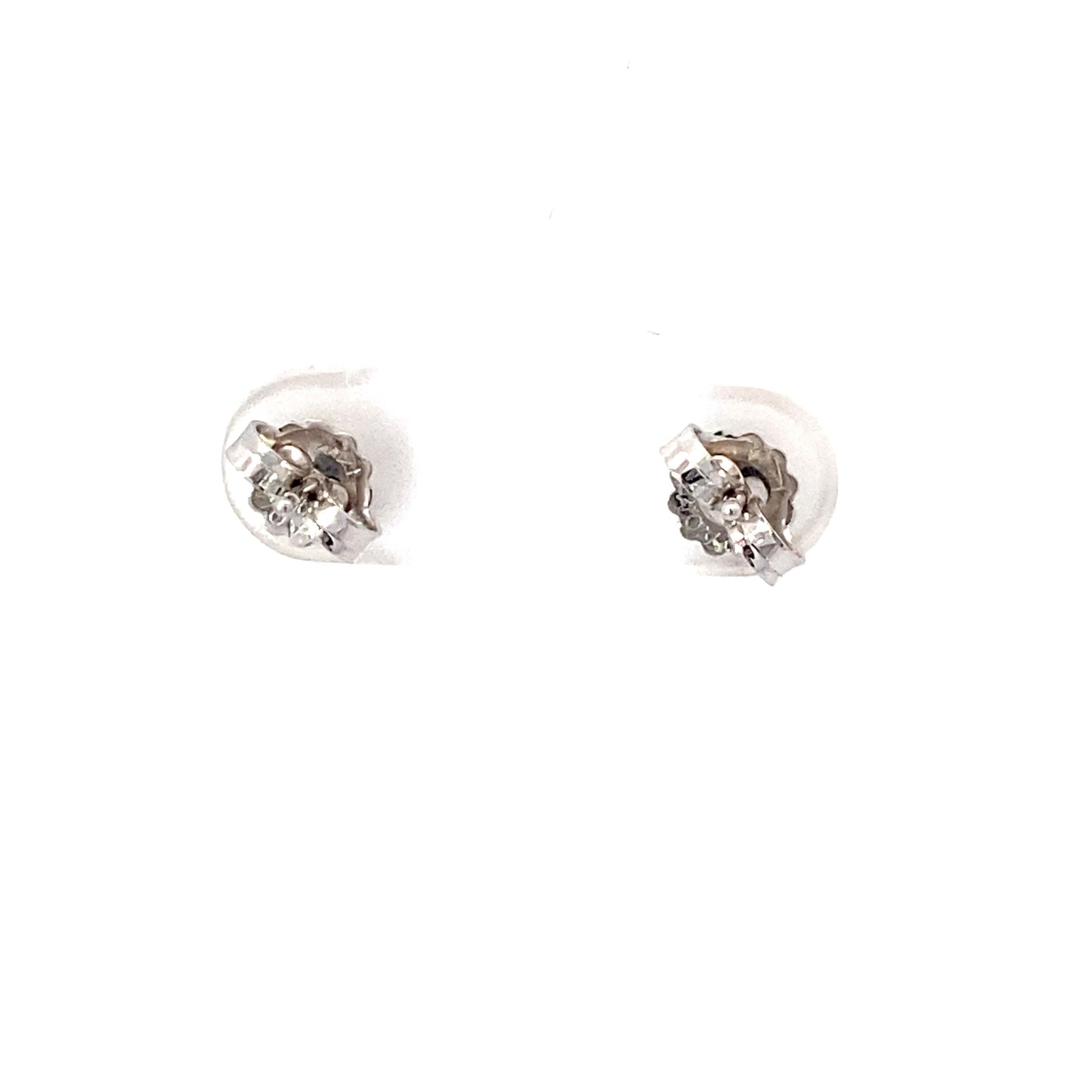 14K White Gold Diamond Studs