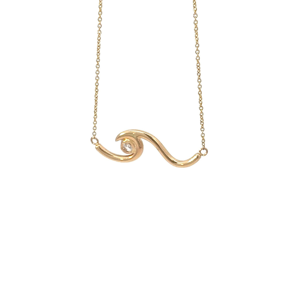 14K Yellow Gold Tidal Wave