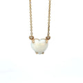 14K Yellow Gold Heart Opal Pendant