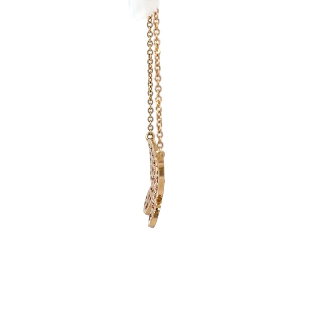 14K Yellow Gold Butterfly Sapphire Pendant