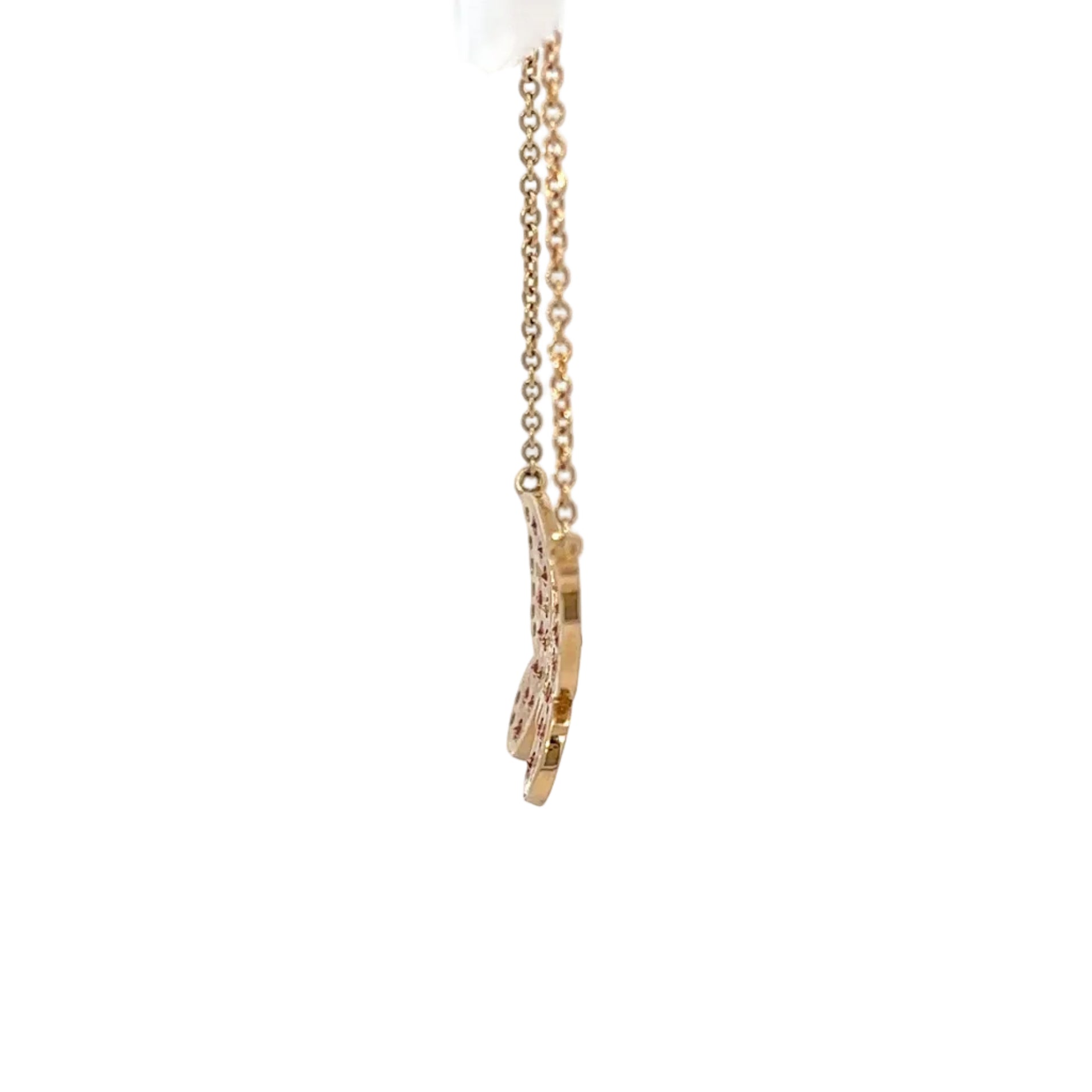 14K Yellow Gold Butterfly Sapphire Pendant
