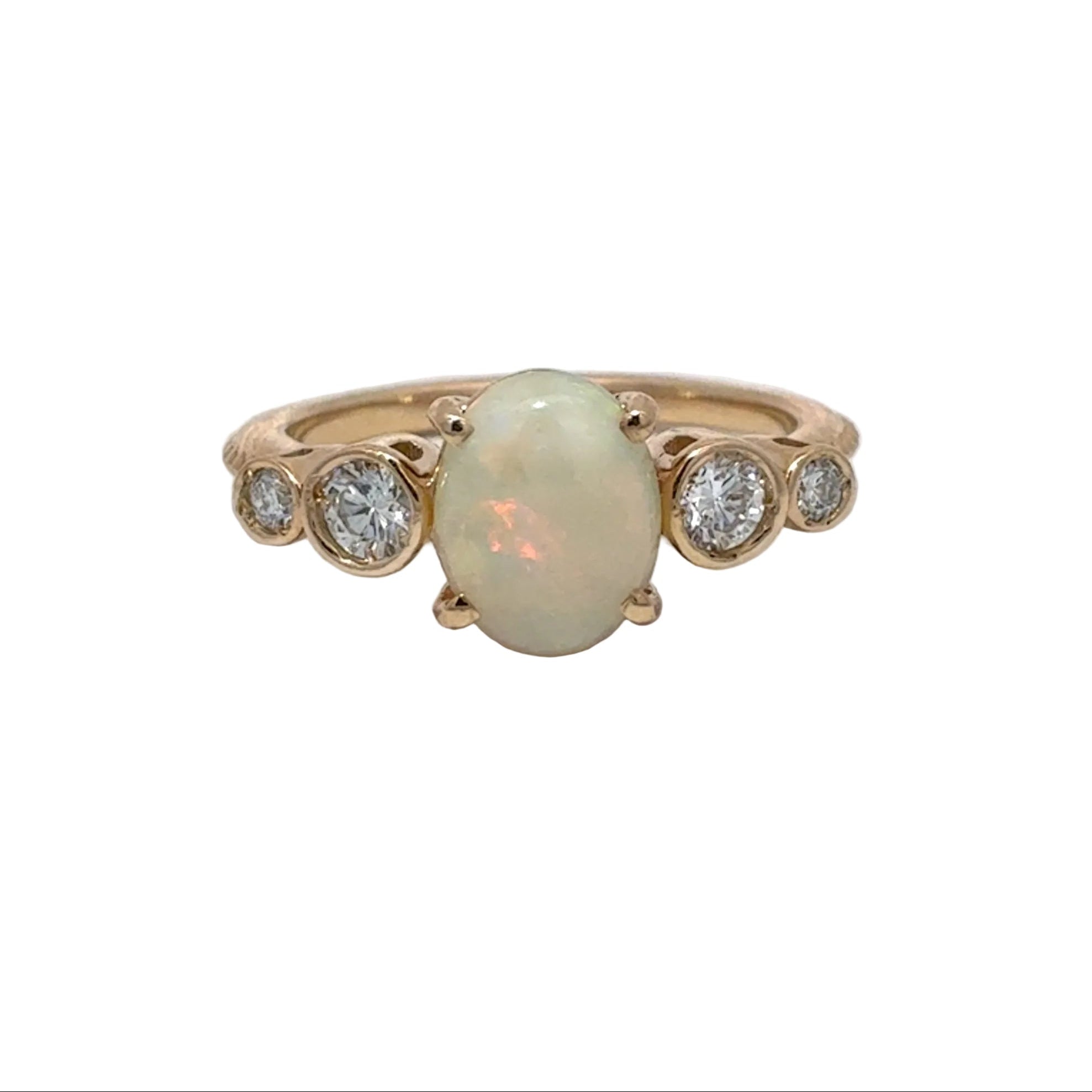 14K Yellow Gold Opal Ring