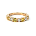 14K Yellow Gold Yellow Sapphire Band