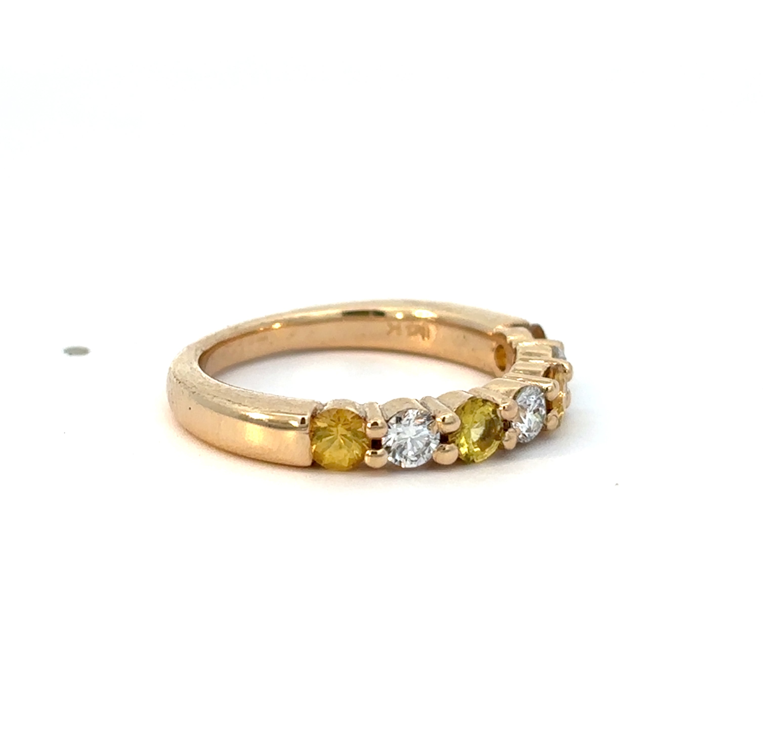 14K Yellow Gold Yellow Sapphire Band