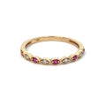 14K Yellow Gold Ruby Band