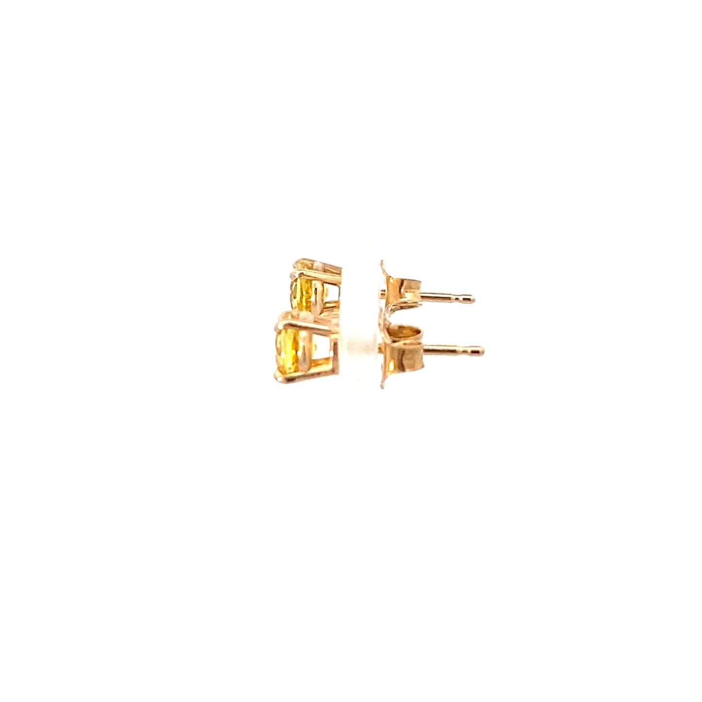 14K Yellow Gold Yellow Sapphire Studs