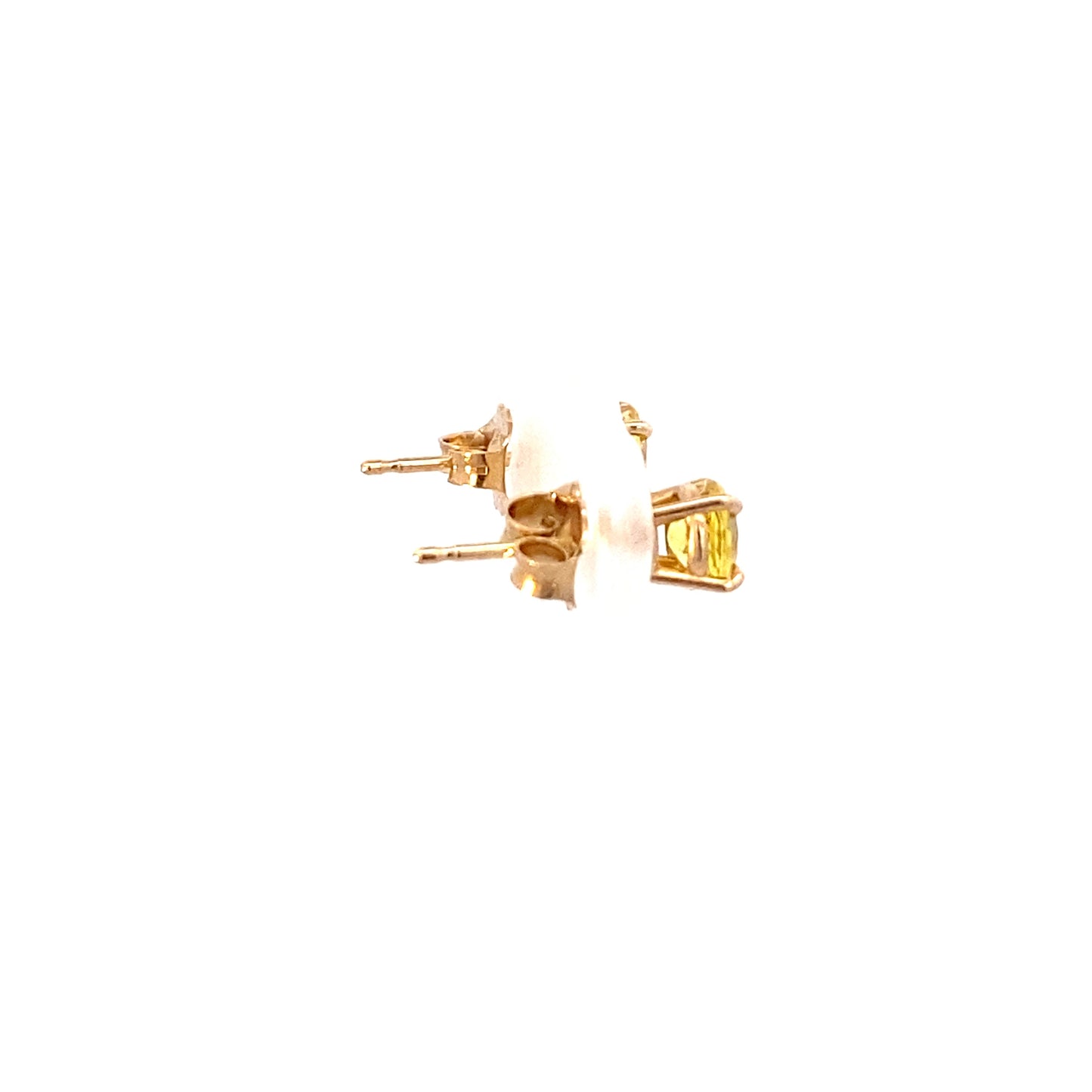 14K Yellow Gold Yellow Sapphire Studs