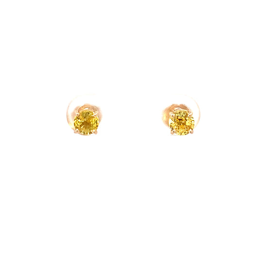 14K Yellow Gold Yellow Sapphire Studs